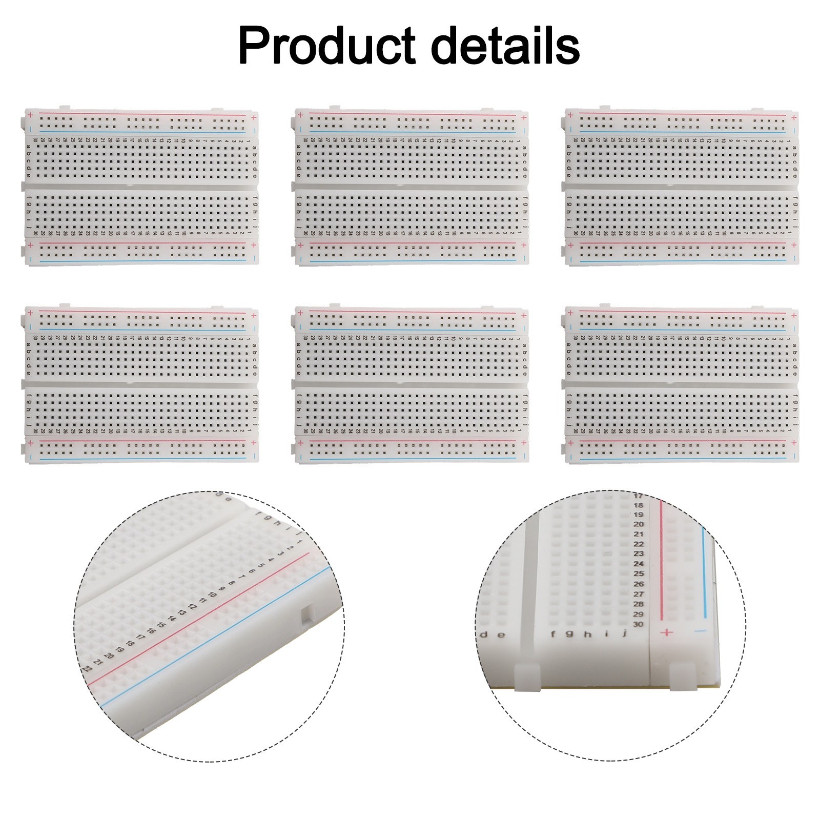 Efficiently Build For Circuits with This Pack of 6 Solderless Breadboards