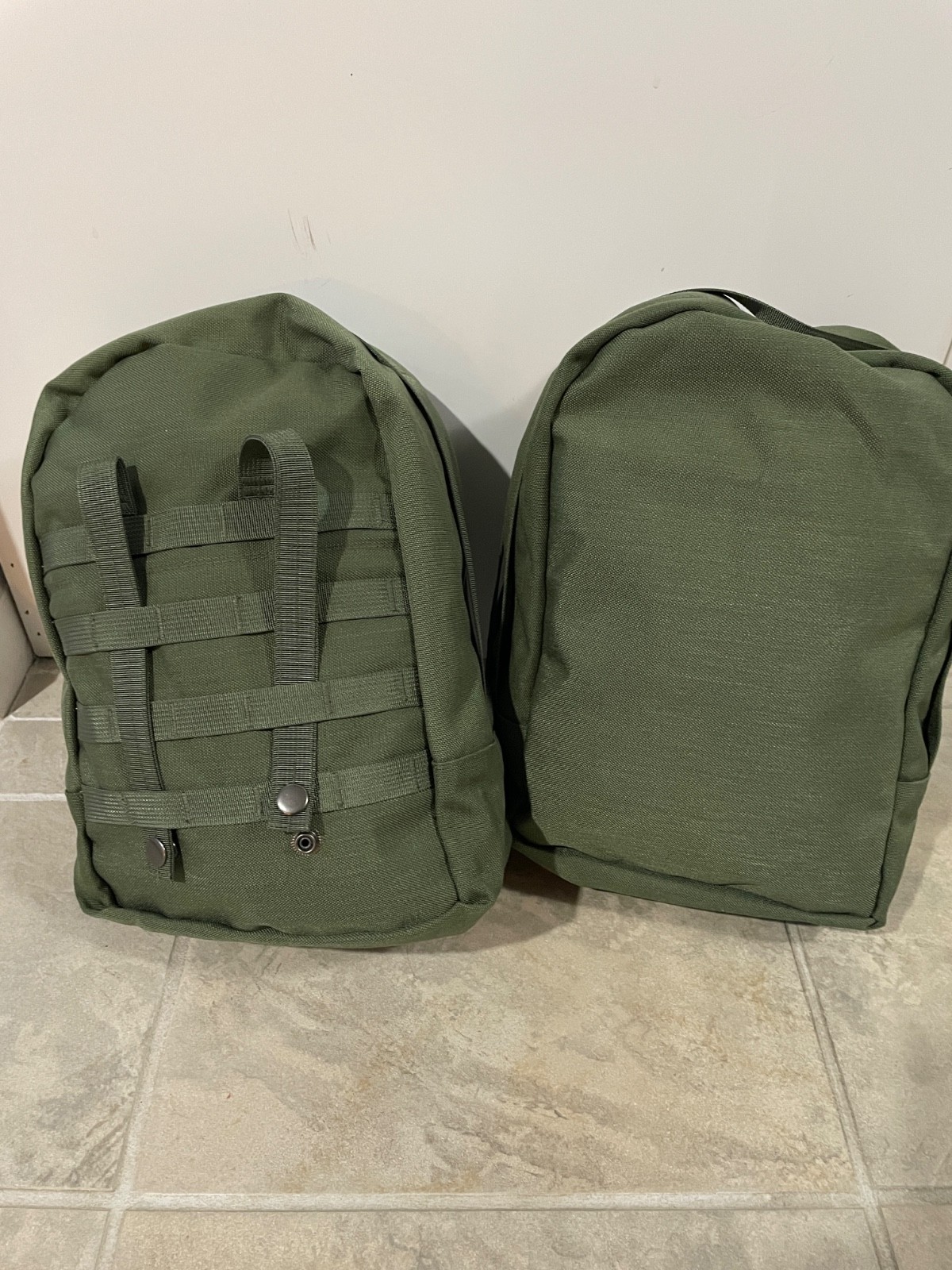 Custom USA Made Pair of Camo Green 483 Sustainment Pouches for USMC ILBE Pack