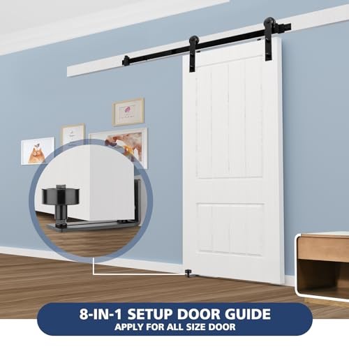 Sliding Barn Door Floor Guide for Bottom Adjustable Roller - 8 Assemble BSSR1