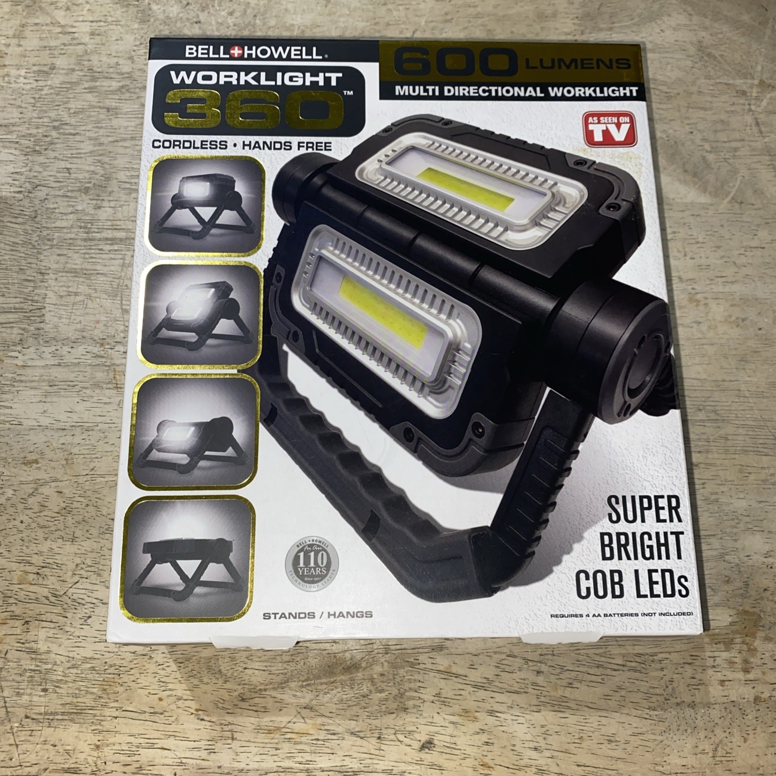 Bell Howell 600 Lumens Super Bright Multi Directional Worklight Cordless - 8600