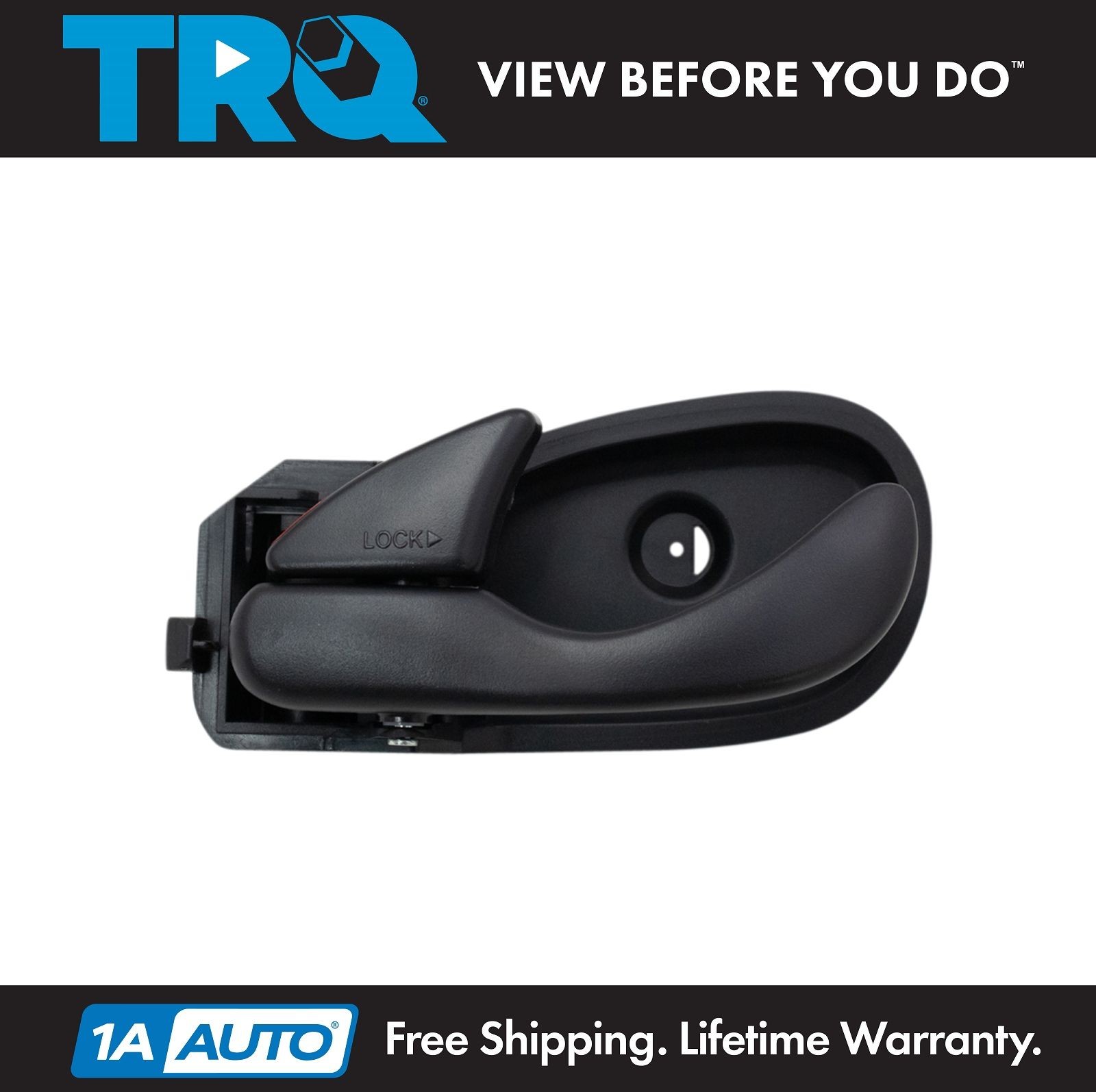 TRQ Rear Left Interior Door Handle Black For 2000-2007 Ford Focus