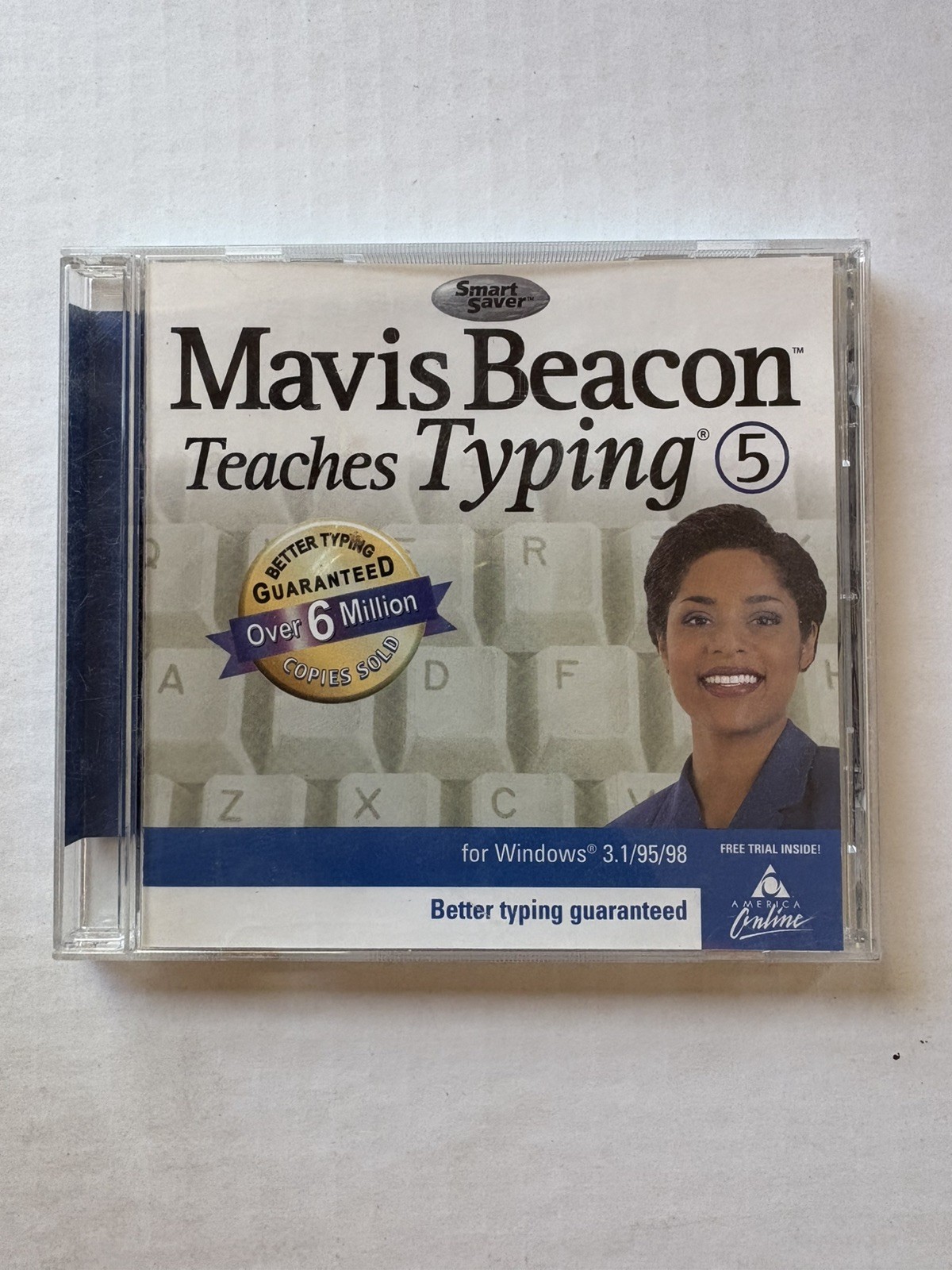 Mavis Beacon Teaches Typing 5 PC CD Smart Saver Windows 3.1 1999