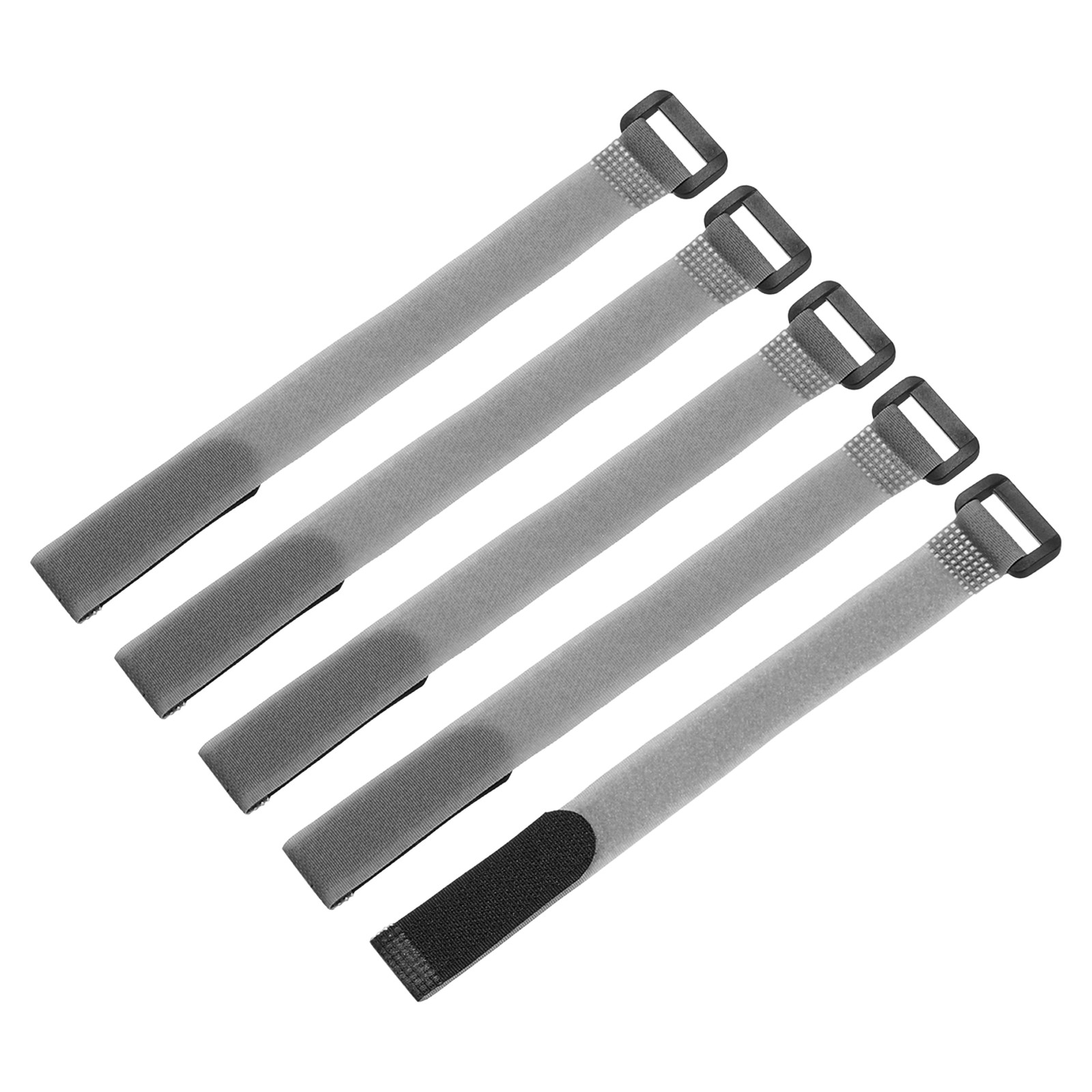 5 Pcs Battery Tie Down Straps, 0.8" x 10" Grey Nylon Hold Down Hook Loop Strap