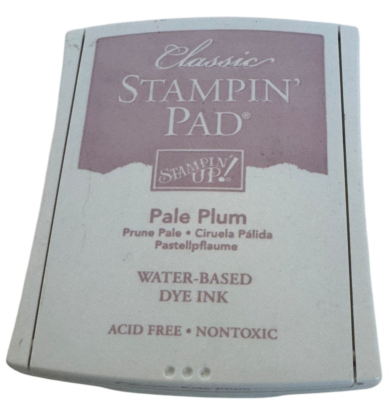 Stampin Up Classic Stampin Pad Pale Plum Ink Case Crafting Stamping Used Dry