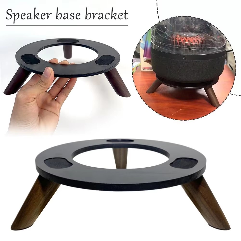 Solid Wood Base Thickened Nonslip Solid Wood Desktop Shock-Absorbing Audio4537