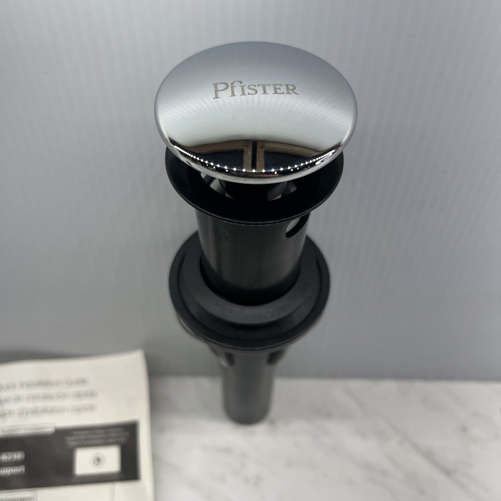 Pfister P/N: 972053A Push and Seal Pop-up Drain for Bathroom Sink,Polished (NEW)