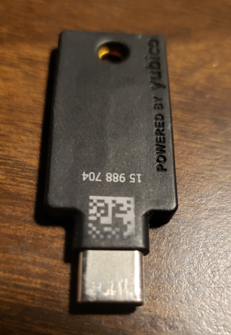 Yubico YubiKey 5C NFC Security Key Used