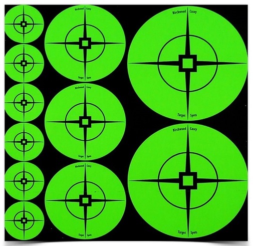 Birchwood Casey Target # 33938 Target Spots Green Ass't 1", 2", 3"