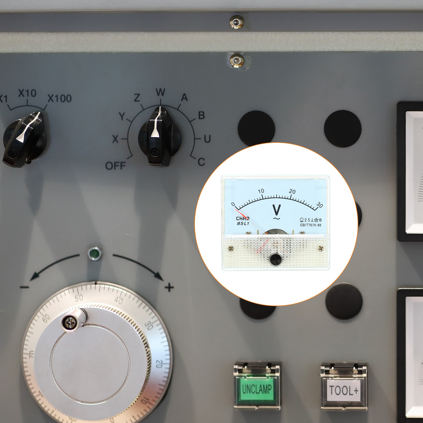 Analog Panel Voltmeter, 85L1 AC0-30V Volt Meter Gauge(White, Rectangle)