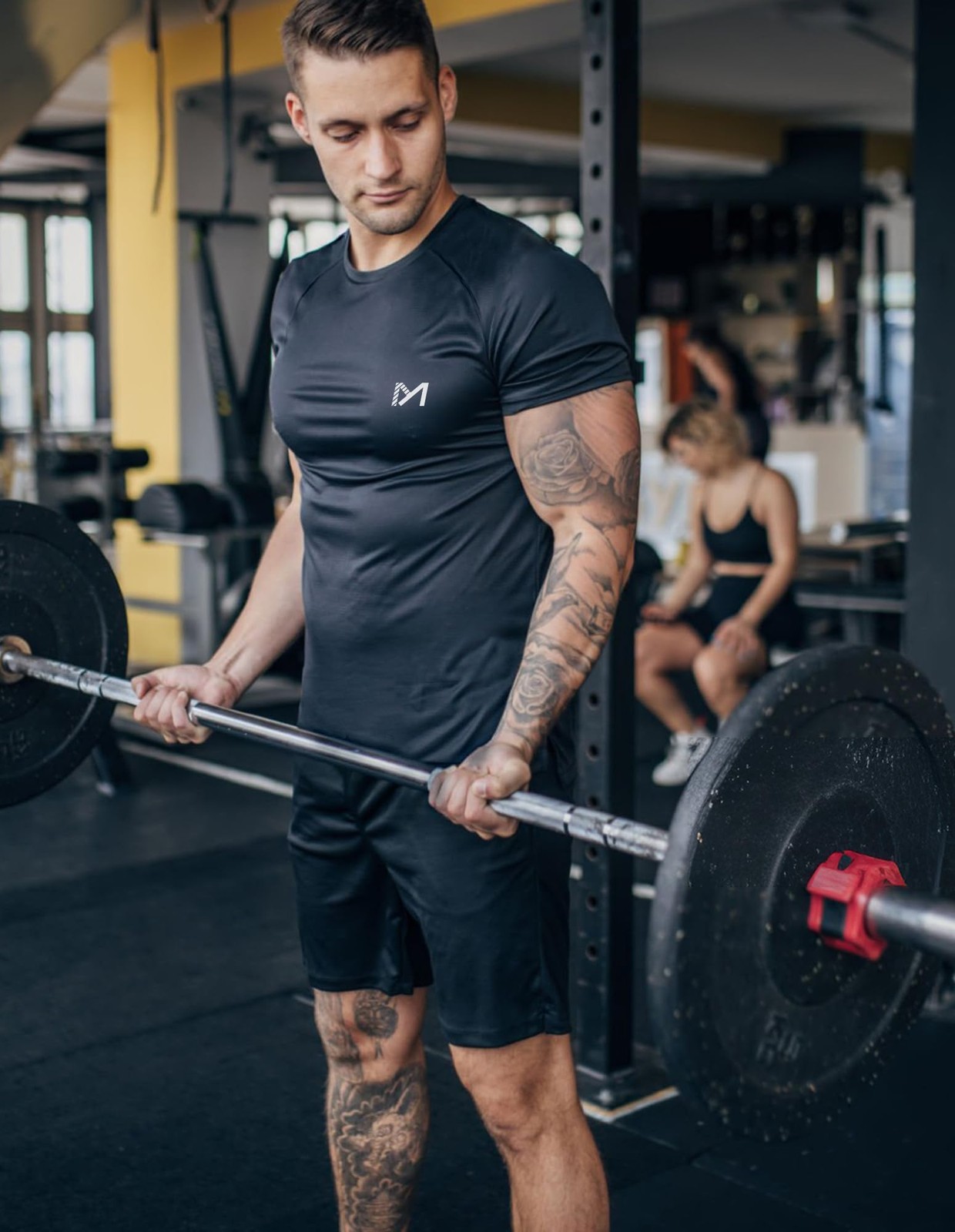 Men’s Compression Shirts Short Sleeve Workout Shirt, Quick Dry Medium, A-grey