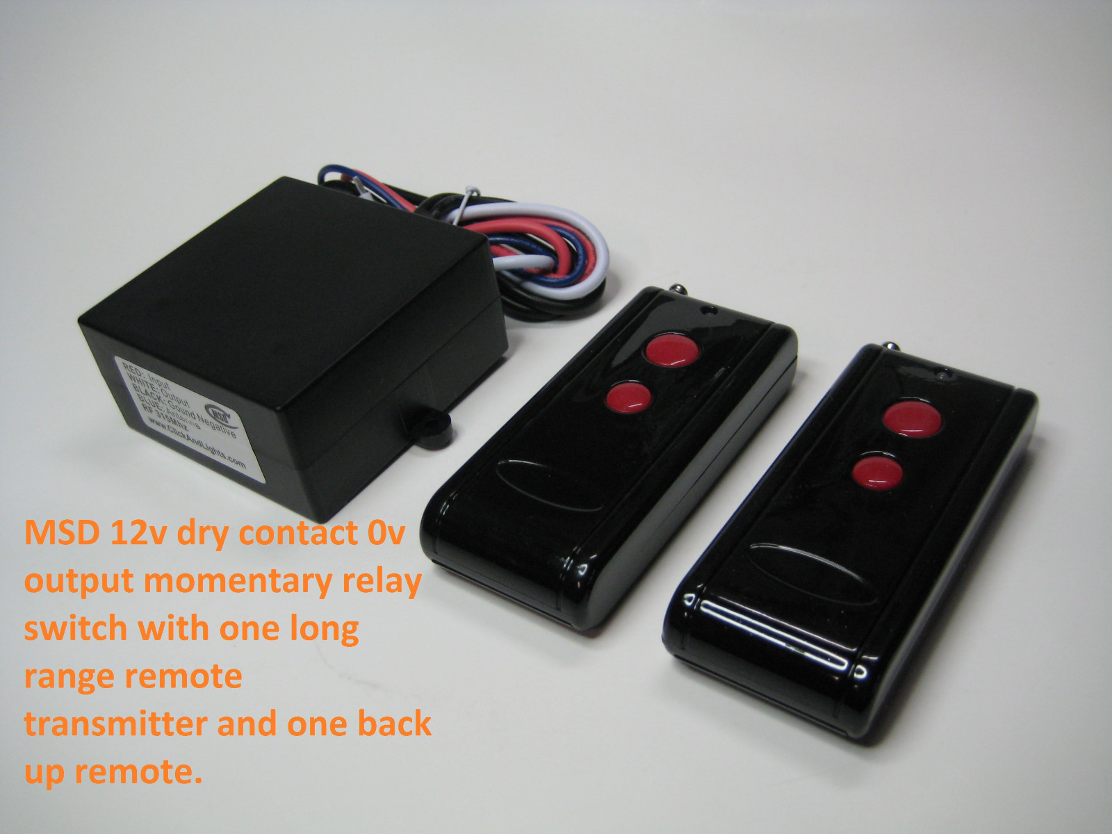 12V DC 15A 315MHZ dry contact momentary relay switch 2 long range remote RP11P2
