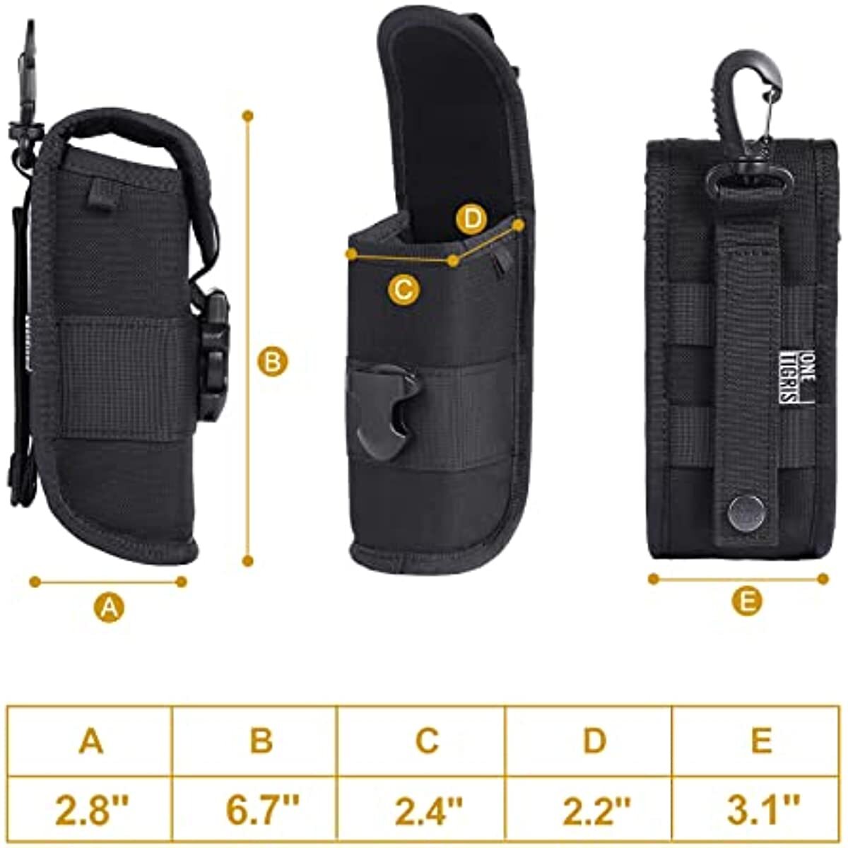 Tactical MOLLE Eyeglasses Case with Buckle Hard Shell Sunglasses Storage Box