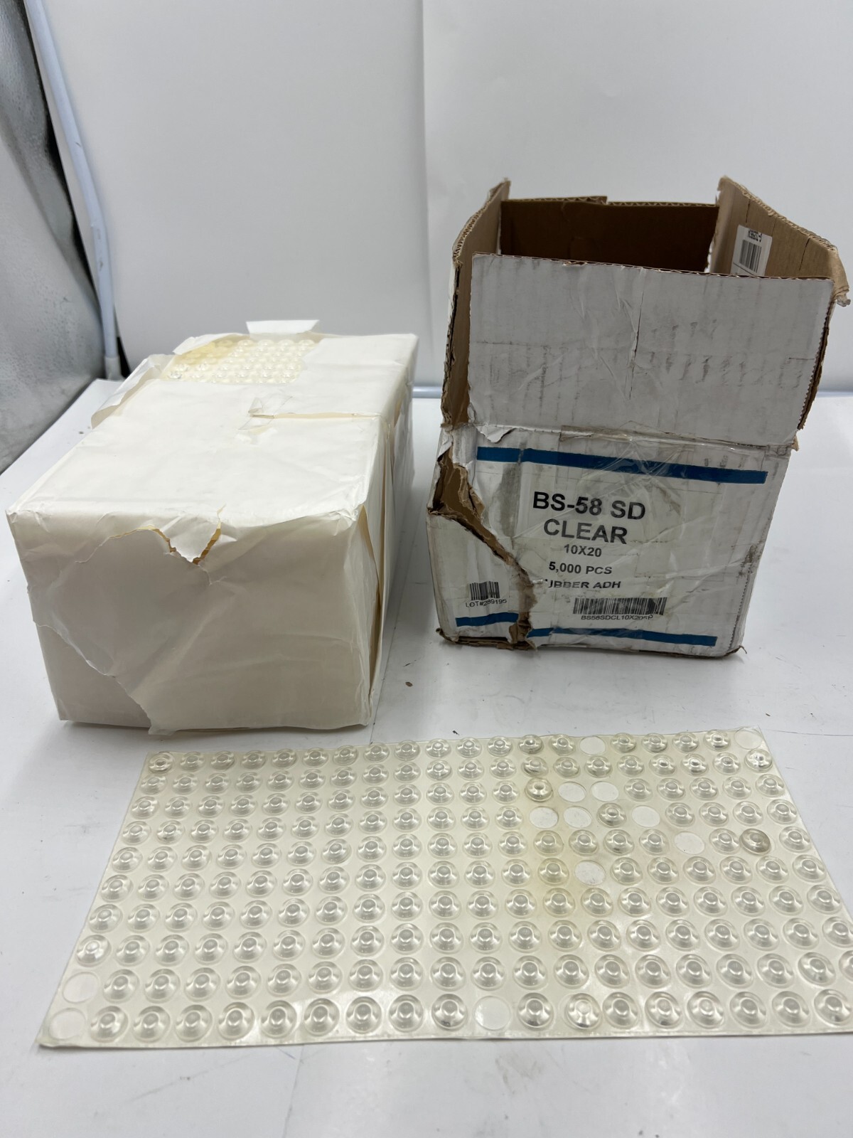 (Box of 5,000) BS-58 SD Clear Round Adhesive Silica Gel Stopper For Door Cabinet