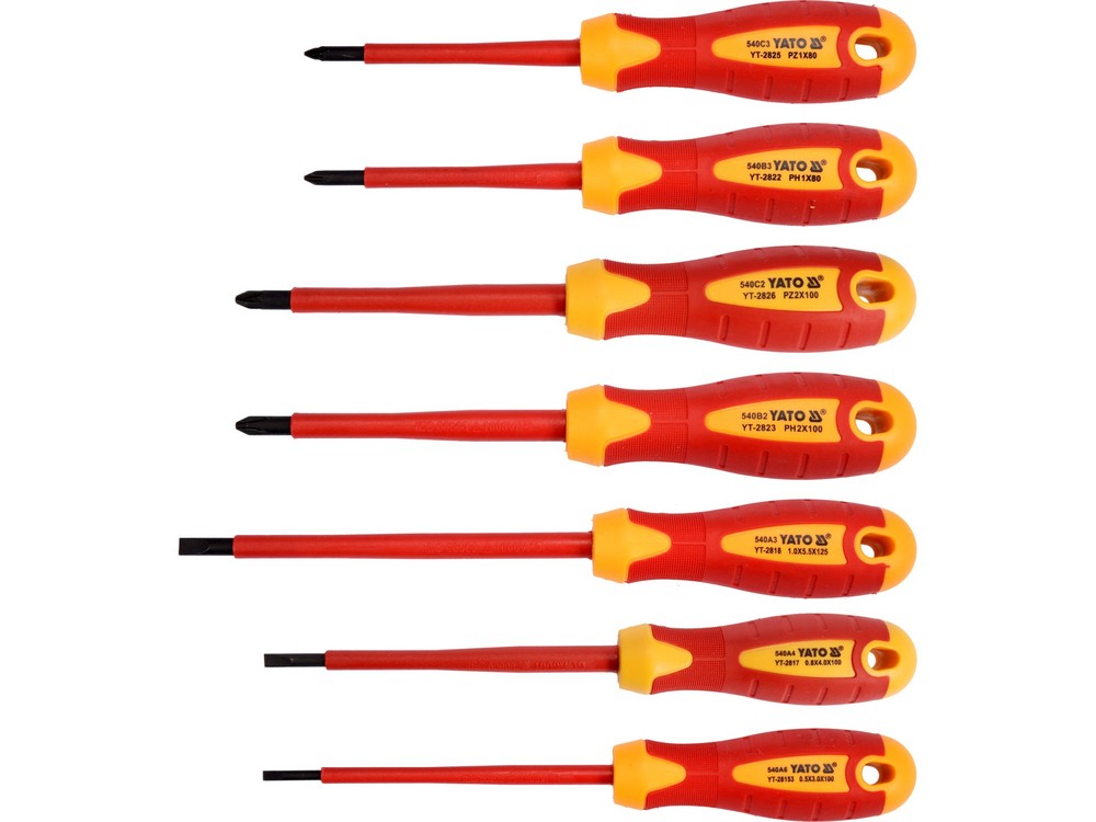 Yato Electricians Screwdriver Set VDE 1000V 7pc YT-2828