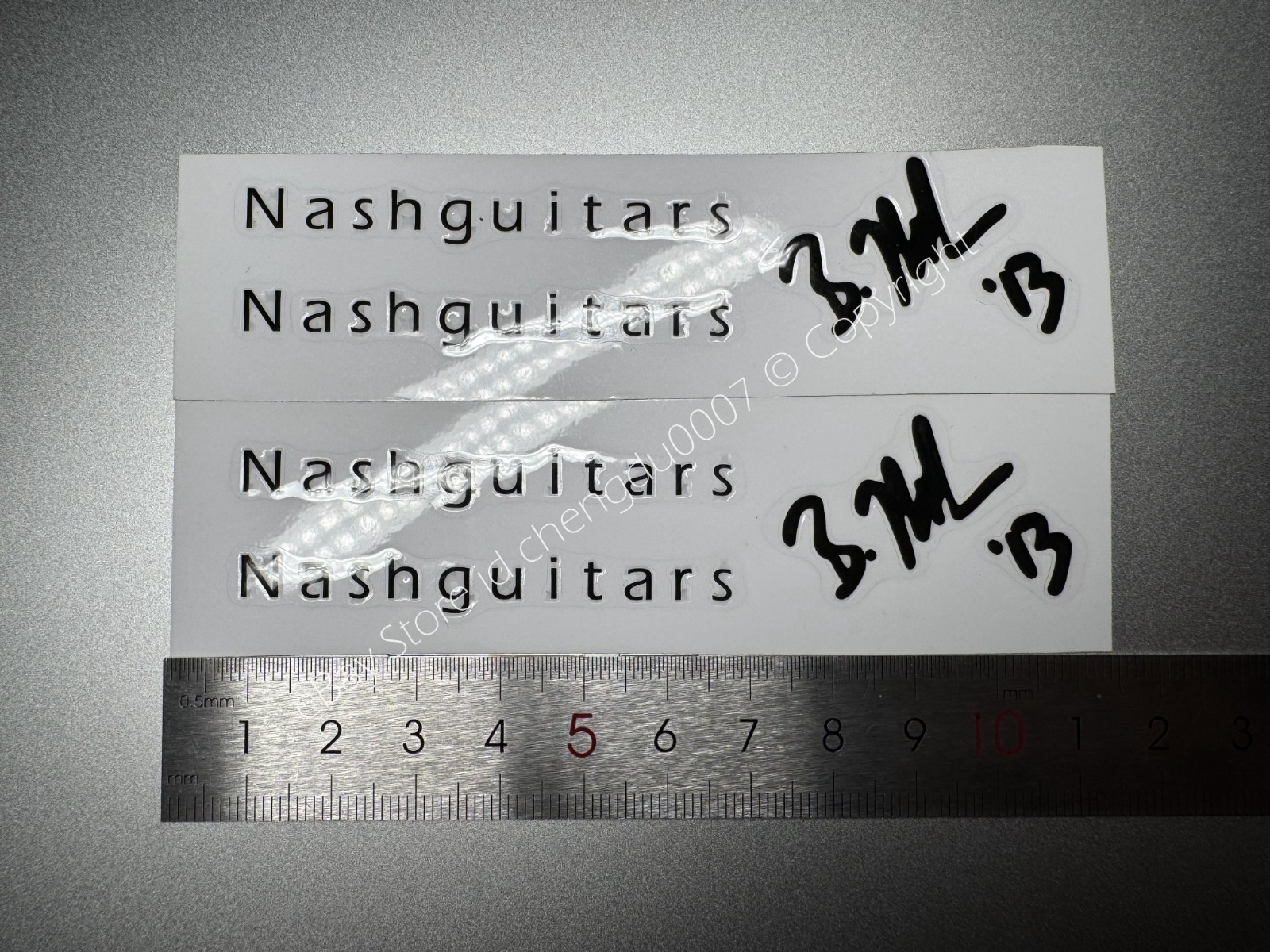 2Sets For Nashguitars Guitar Bass Headstock Black Self-Adhesive Vinyl UV Sticker