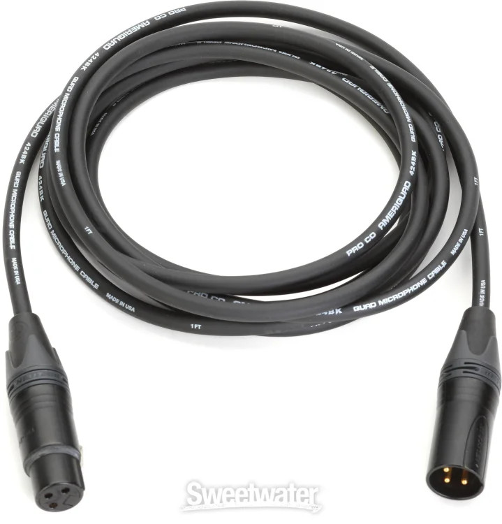 Pro Co AQ-10 Ameriquad Balanced Patch Cable - 10 foot