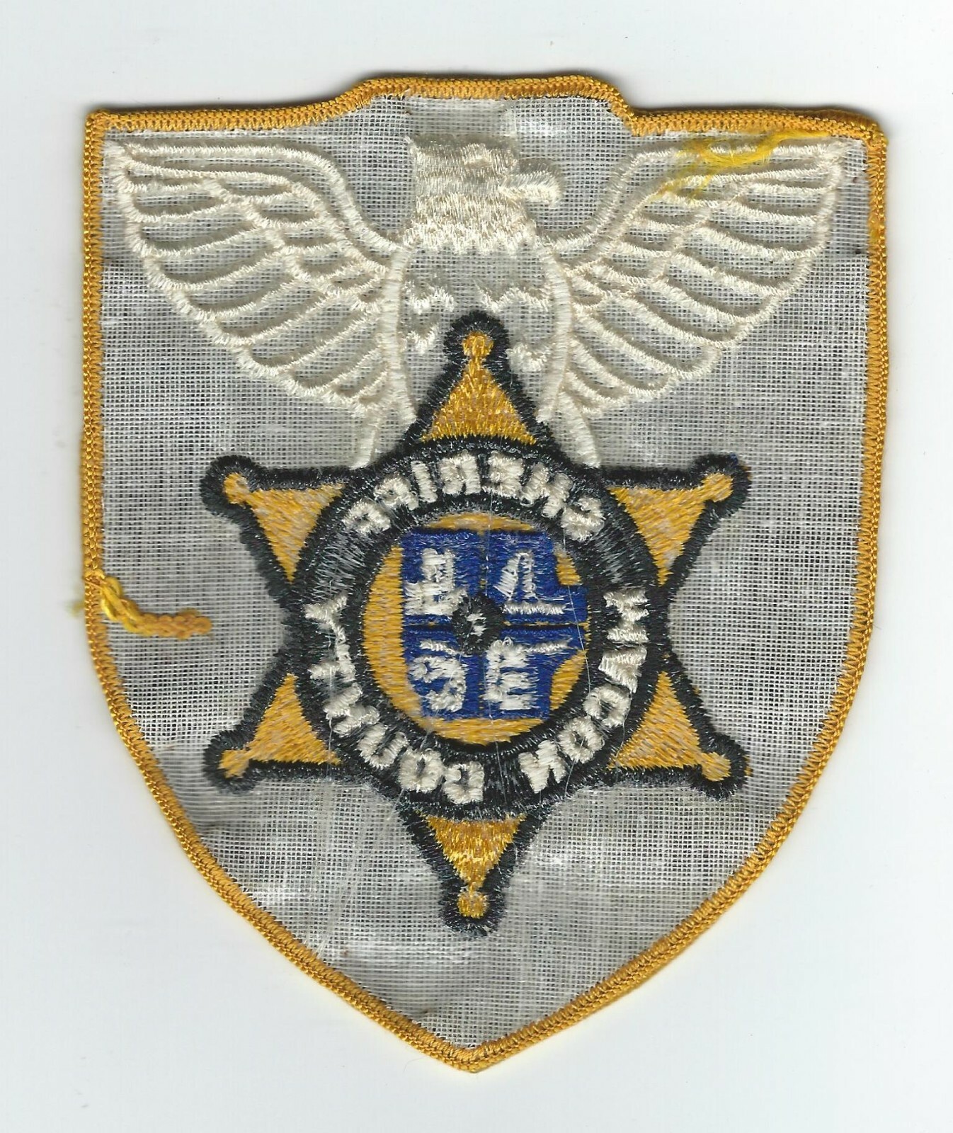 VINTAGE MACON COUNTY, ILLINOIS SHERIFF (CHEESE CLOTH BACK) patch