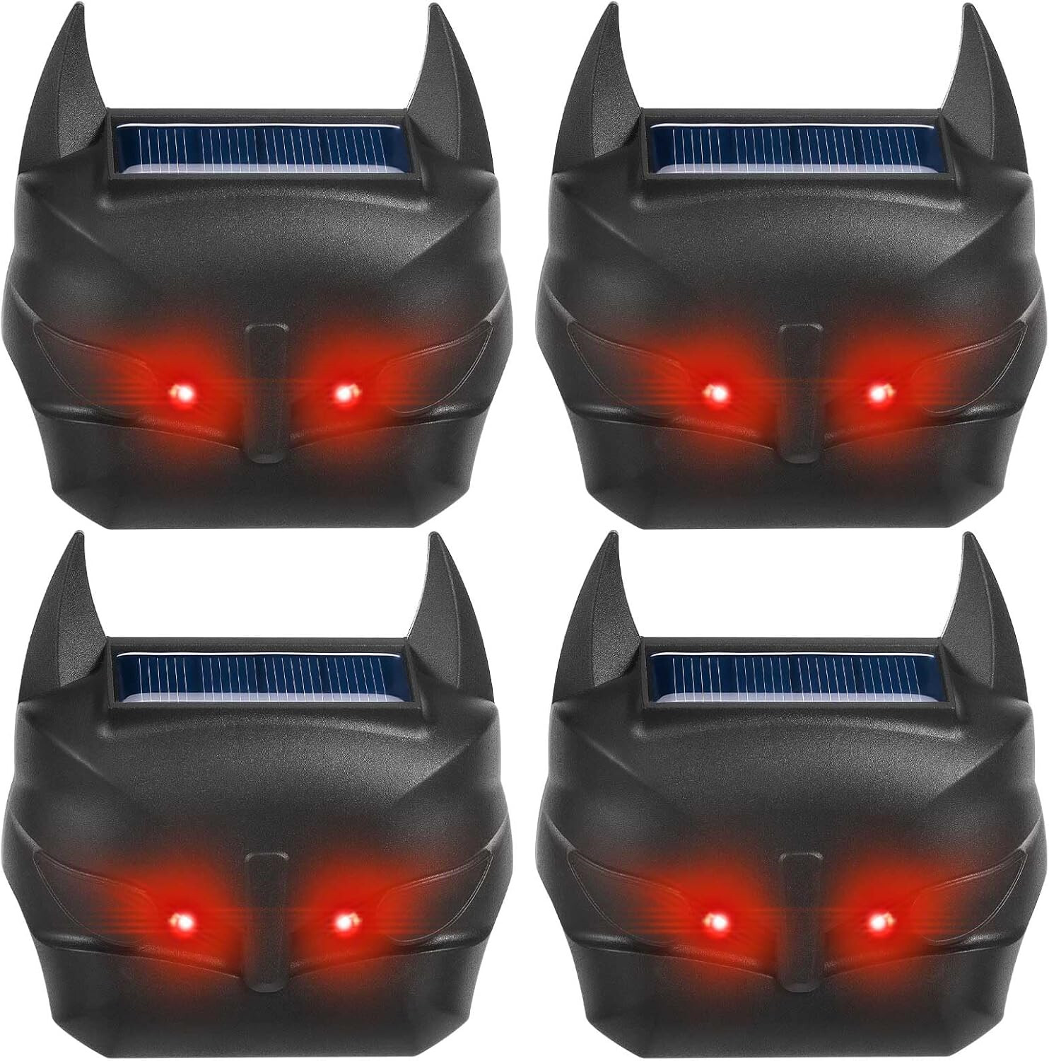 4x Solar Animal Repeller for Yard Garden Farm, Nocturnal Predator Deterrent