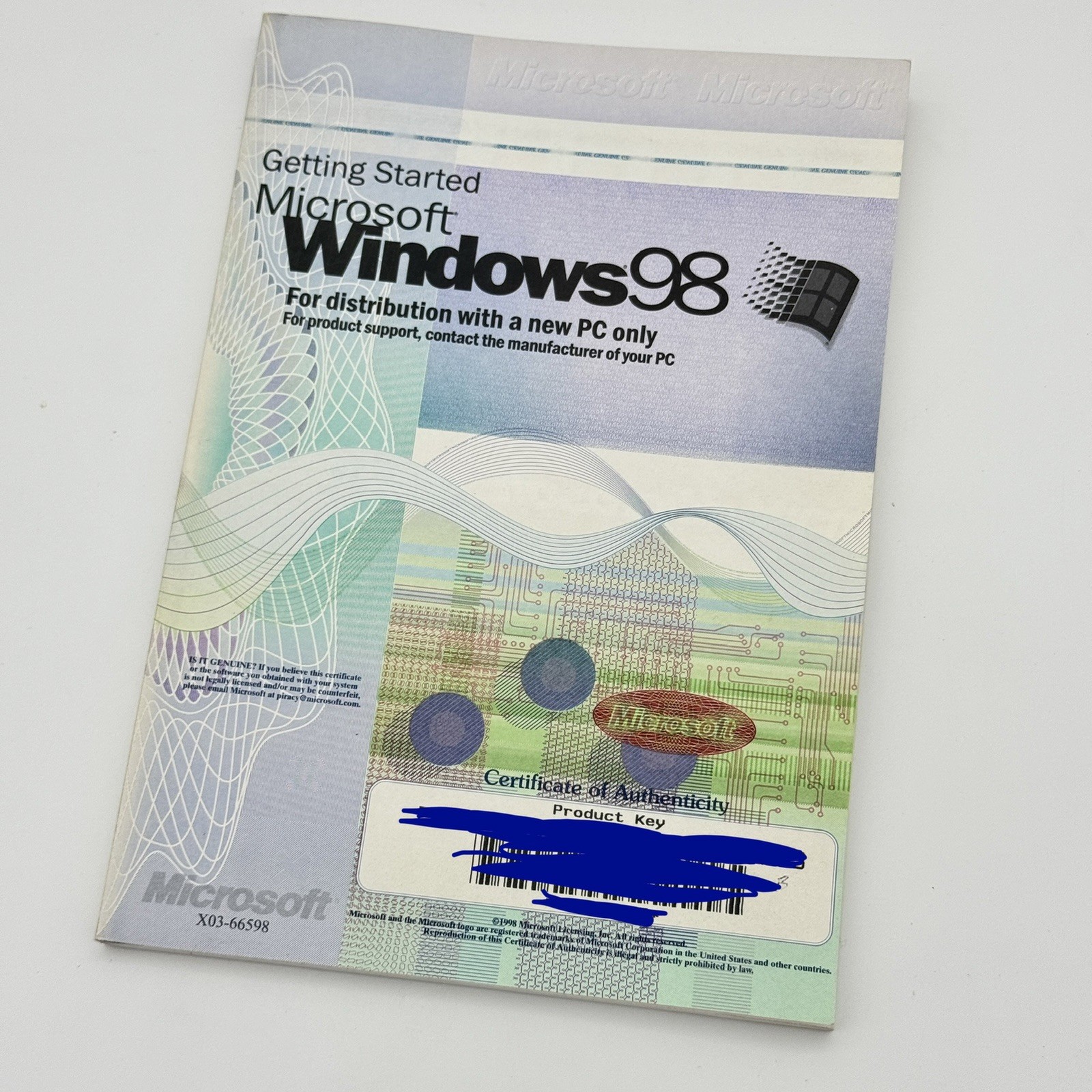 Vintage Microsoft Windows 98 Getting Started Manual for IBM PC