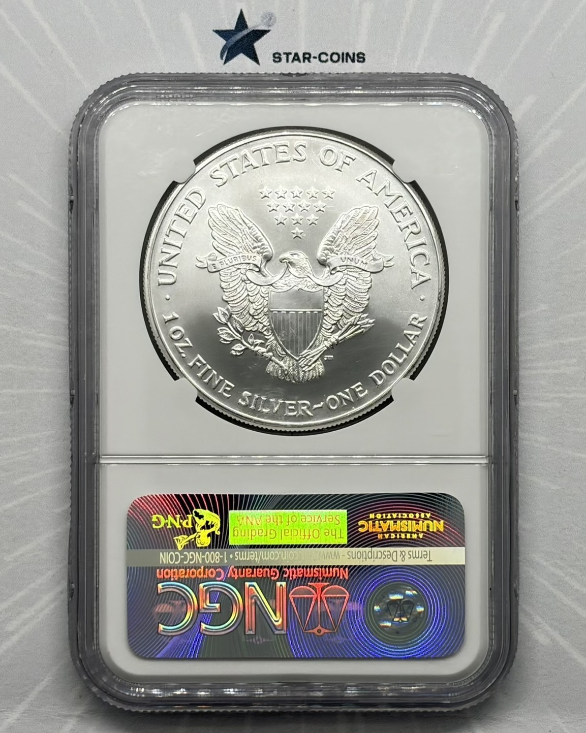 2002 Silver Eagle NGC MS69 Brown Label