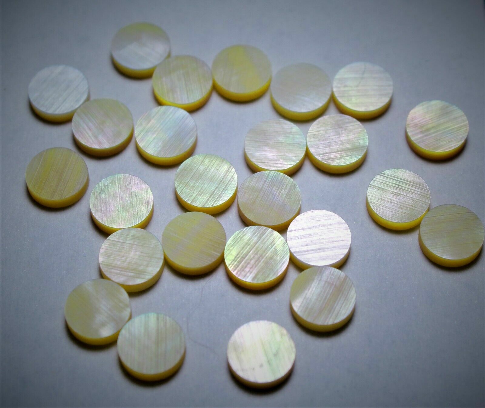 1 x 10 Pieces / GOLD Mother of Pearl Inlay Dots / Guitar Fretboard / 6.35mm 1/4"