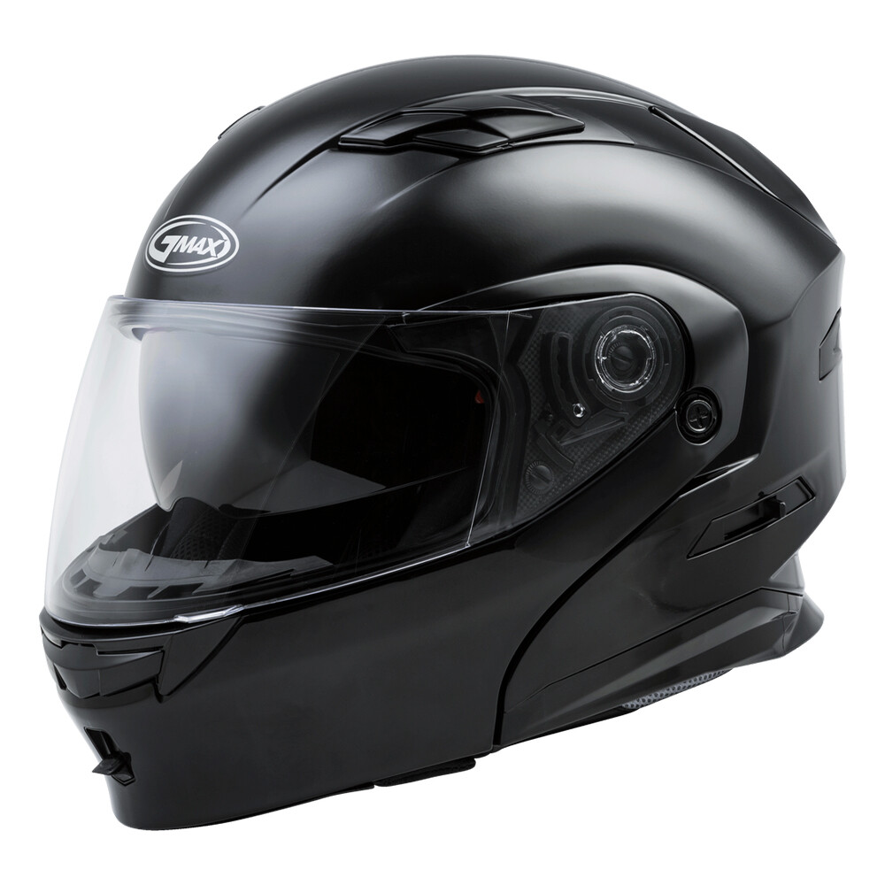 GMAX MD-01 Gloss Black Modular Motorcycle Helmet Adult Size XS