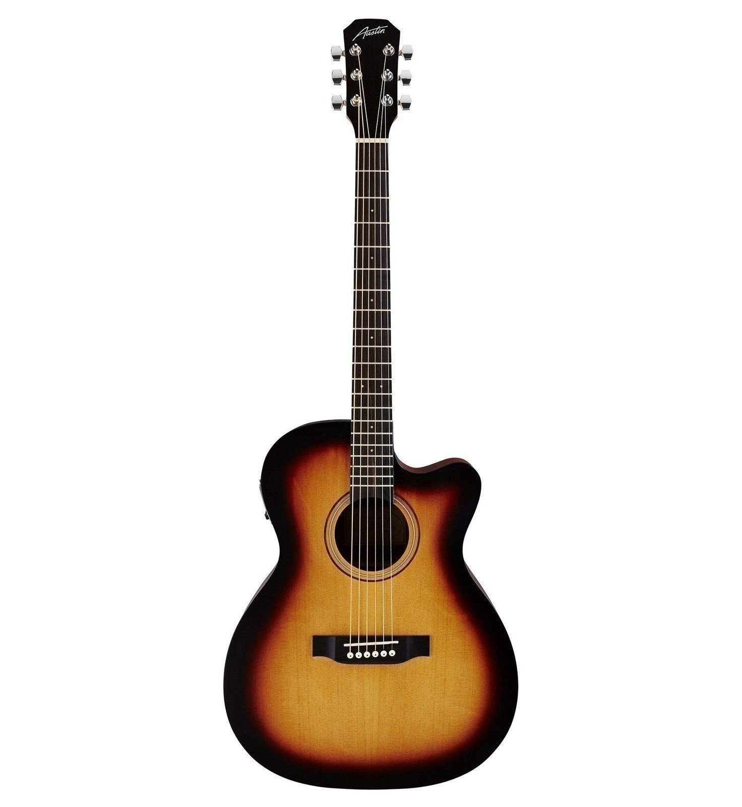 Austin Guitars 6 String Acoustic Guitar, Right (AA25OSECSB)