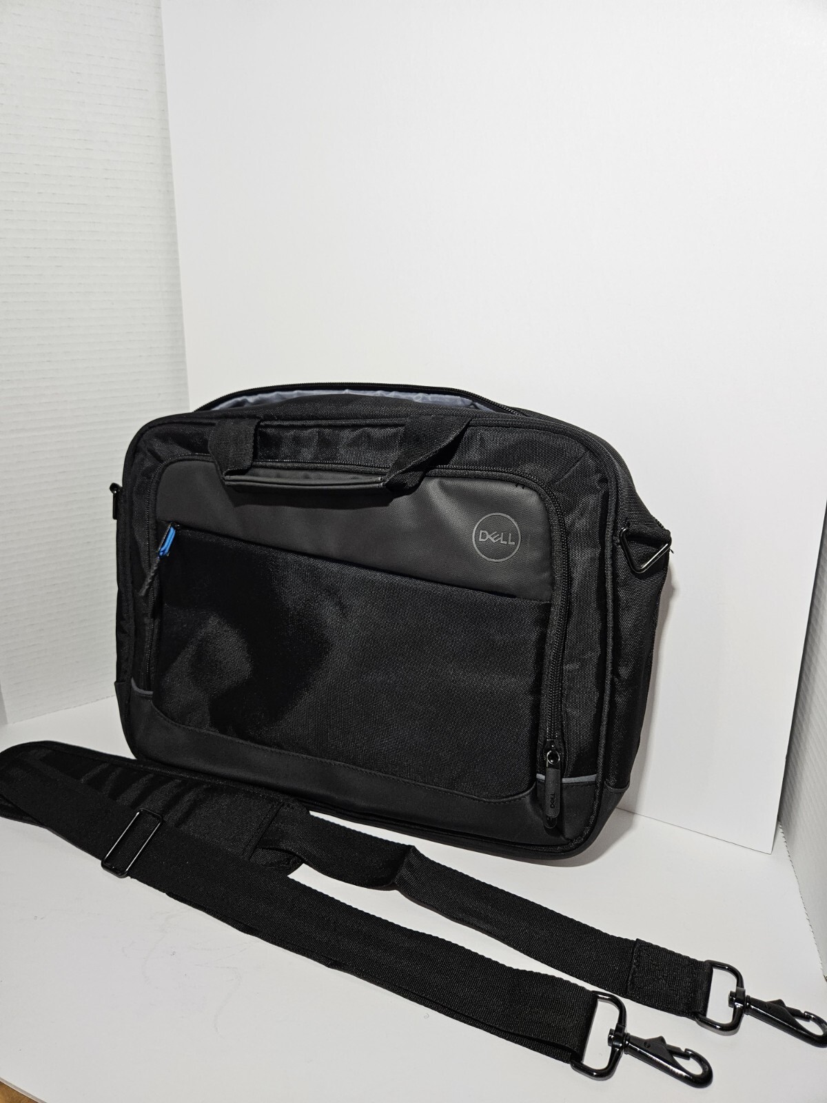 Dell Black Nylon Brief Case Bag Computer Tote With Shoulder Strap