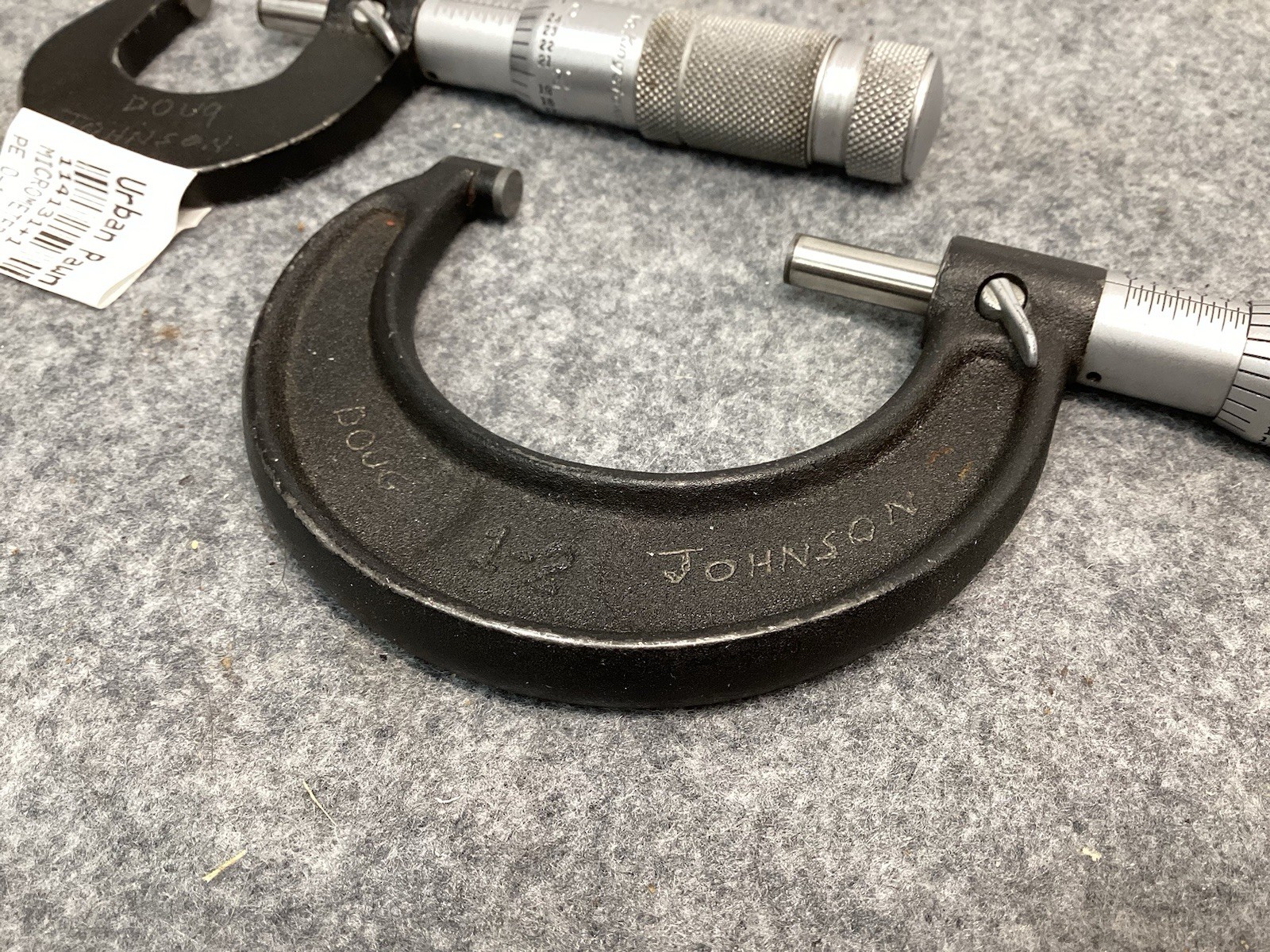 2 PC BROWN & SHARPE 0-1" & 1"-2" .001" OUTSIDE MICROMETER SET