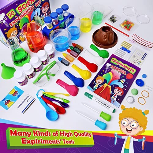70 Lab Experiments Science Kits for Kids Science kit with 70 experiments