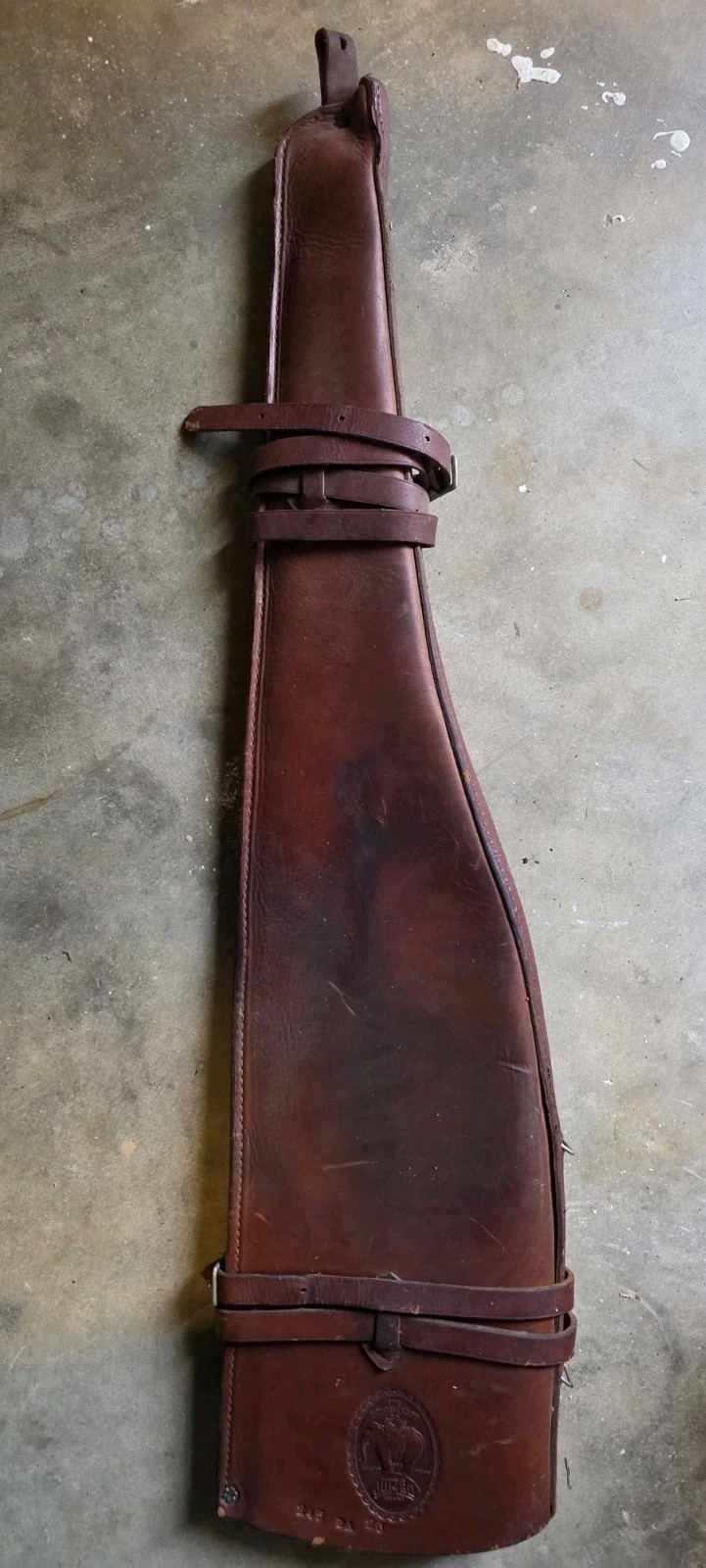 Famous Jumbo Brand Brown Leather Rifle Soft Case Scabbard
