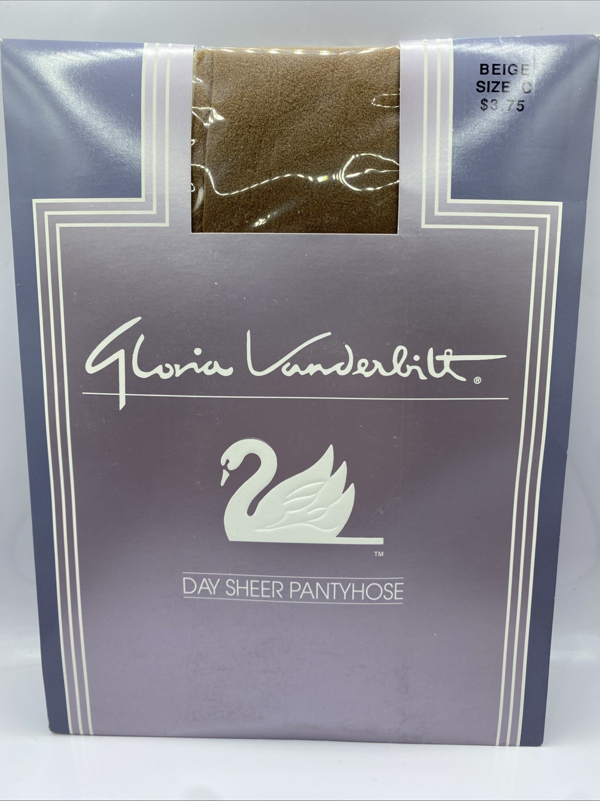 Vintage NOS Gloria Vanderbilt Beige Size C Daysheer Pantyhose Nylon New