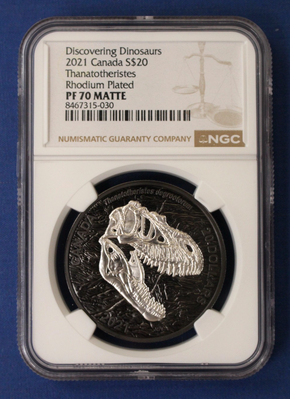 2021 Canada Silver Proof $20 coin "Reaper of Death" NGC Graded PF70 with Case