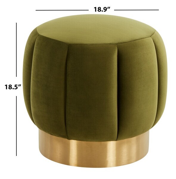 Safavieh MAXINE CHANNEL TUFTED OTTTOMAN, Reduced Price 2172746256 SFV4707J