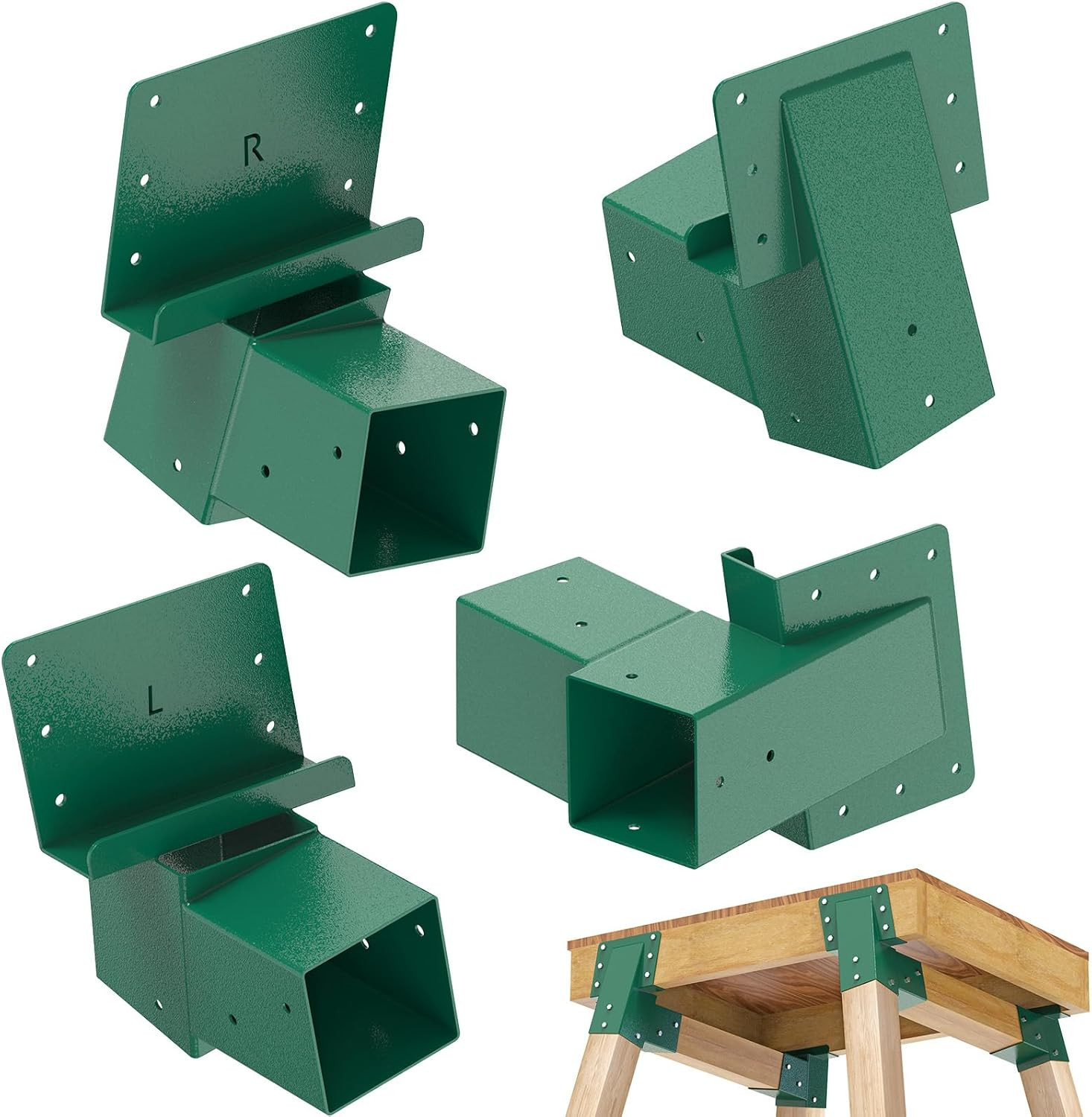 Deer Stand Brackets 4-Pack, Outdoor 4X4 Compound Angle Brackets, Elevator Bracke