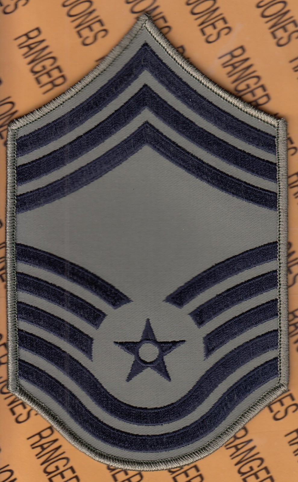 USAF Air Force E-9 Chief Master Sergeant CMSgt AFBU rank ~6.75" single patch m/e