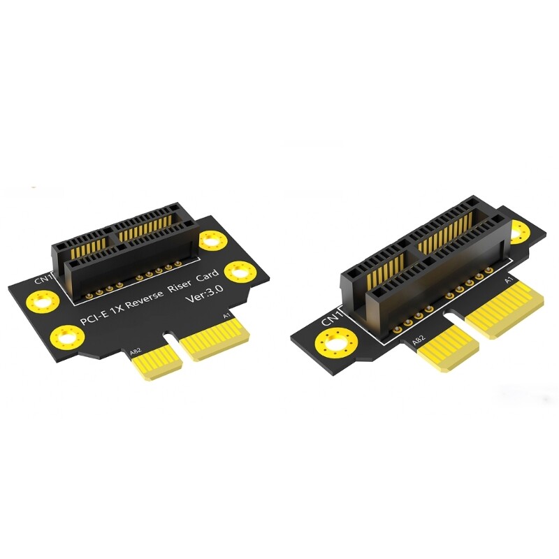 PCIE 90 Degree Reverse Card PCIE 1X to 1X Converters Adapters Risers Board
