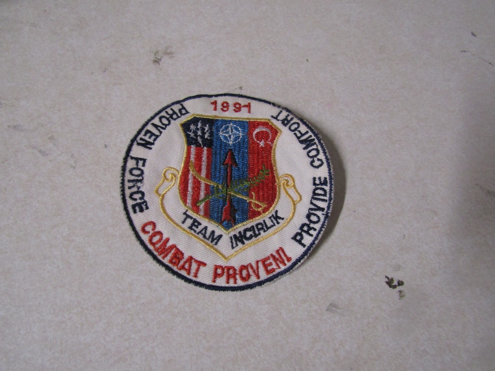 MILITARY PATCH OLDER TEAM INCIRLIK TURKEY OPERATION PROVIDE COMFORT 1991 COMBAT