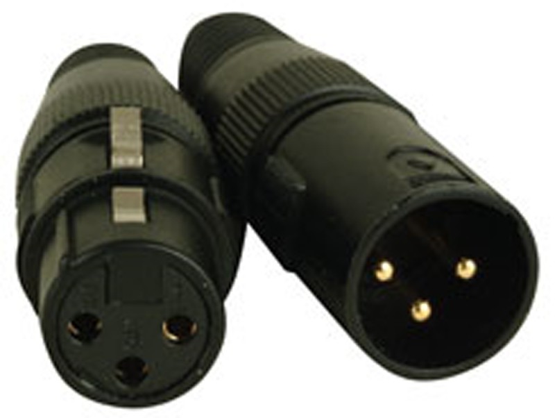 Elation ACXLR3PSET 3 Pin 1 Male And 1 Female Xlr Connectors W/ Gold Pins New