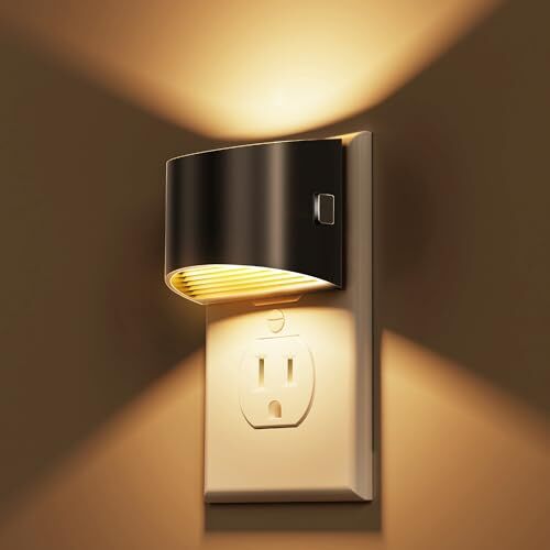 Dusk to Dawn Adjustable LED Night Lights 2 Pack, 3000K Soft White