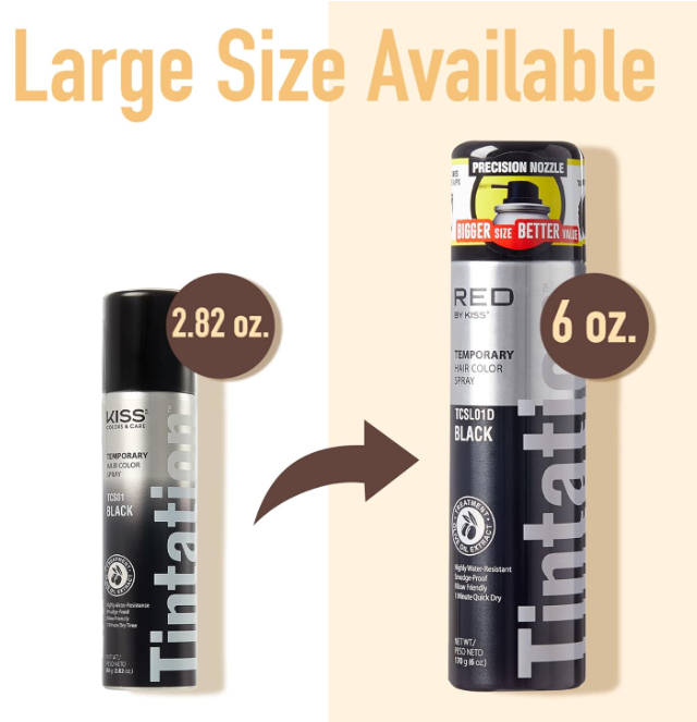 BL Kiss Tintation Temporary Color Spray Black 2.82oz---2 PACK