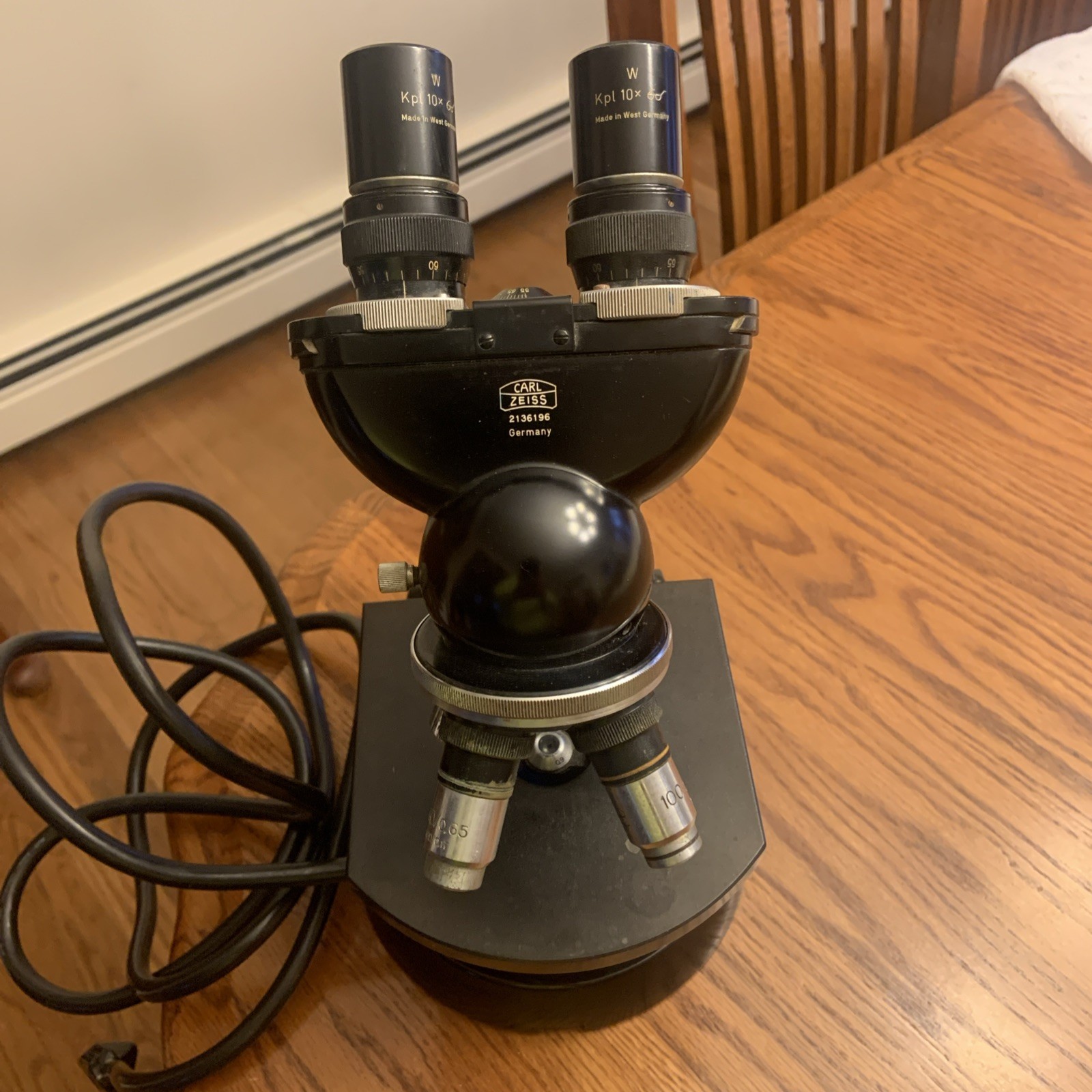Carl Zeiss - Binocular Microscope with four Objective Lenses