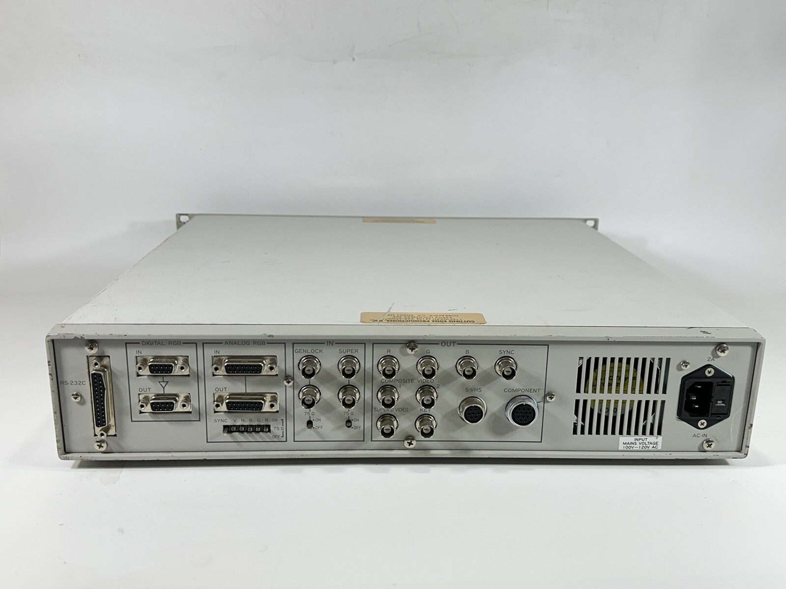 Yamashita Engineering YEM CVS-910 Scan Converter ~ Power On / UNTESTED