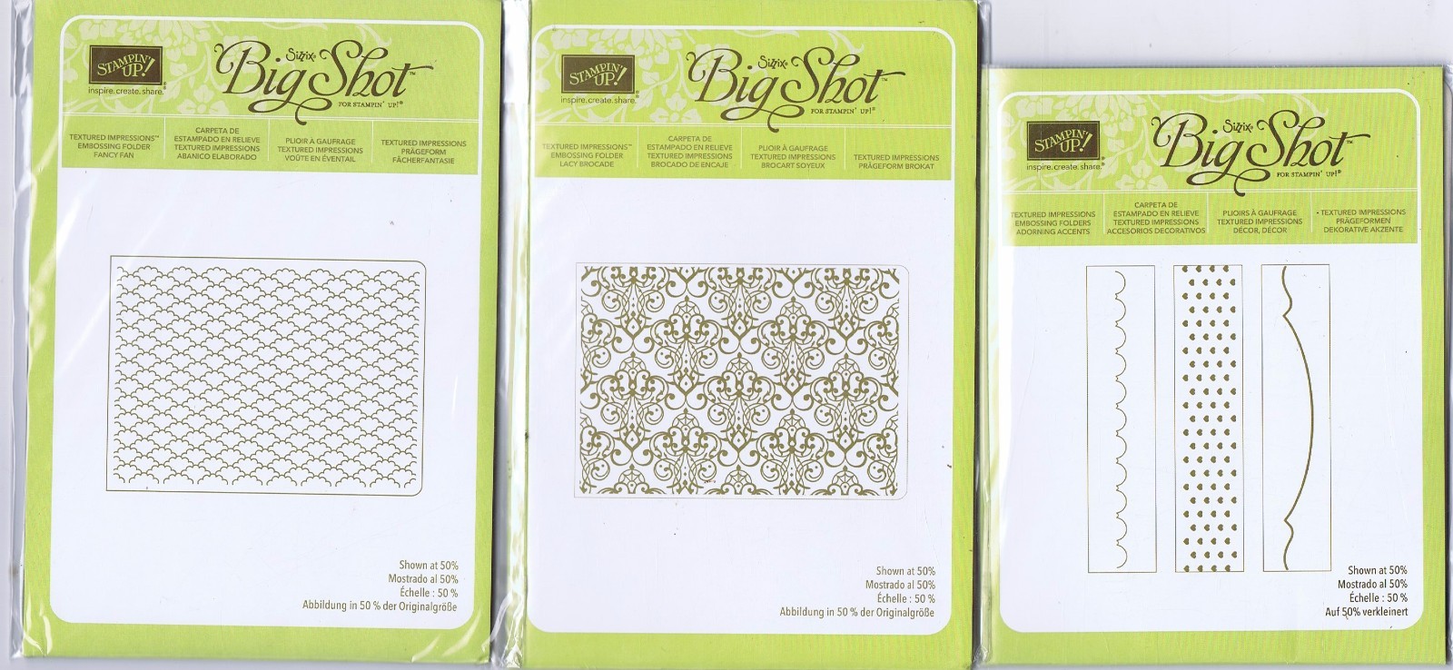 Lot of 3 Big Shot Stampin Up-New
