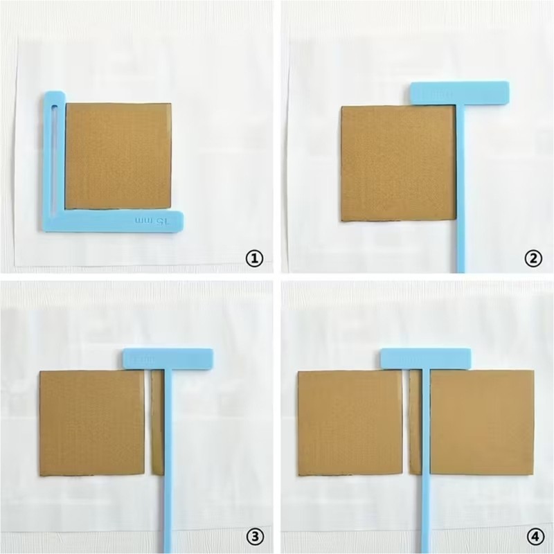 Professional Plastic Ruler Set Bookbinding Tool 6Pcs Templates for Journals