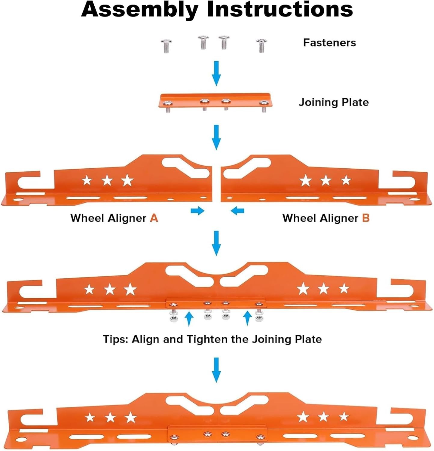 Wheel Alignment Tool with 2 Tape Measures Wrench | Rust-proof stainless. Meas...