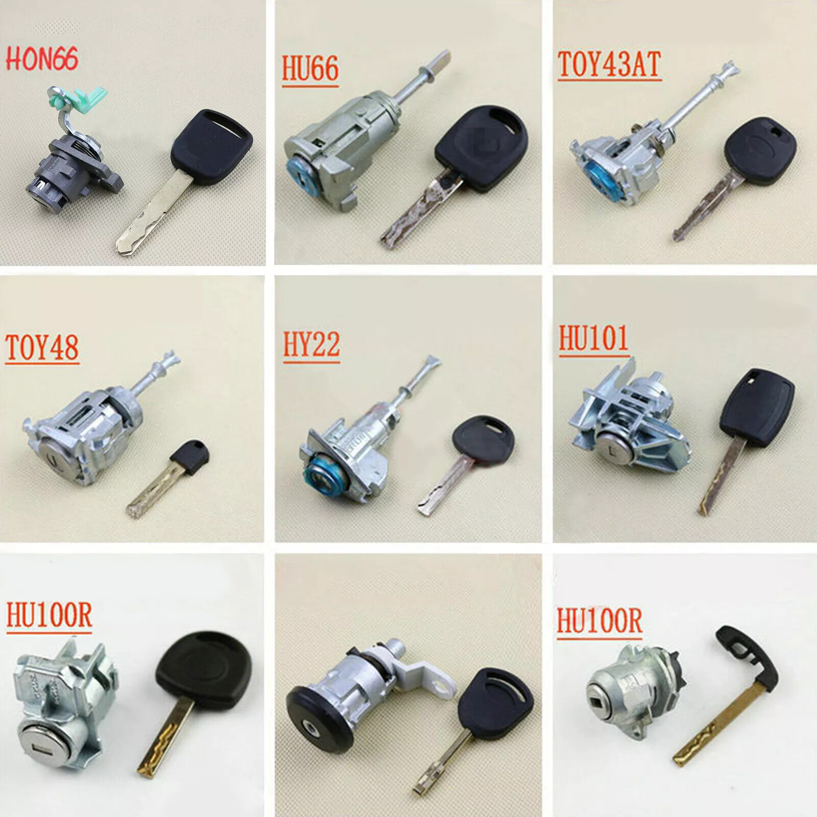Practice Car Door Lock Cylinder With Key for VW/Toyota/Ford/Honda/Buick/Benz/BMW