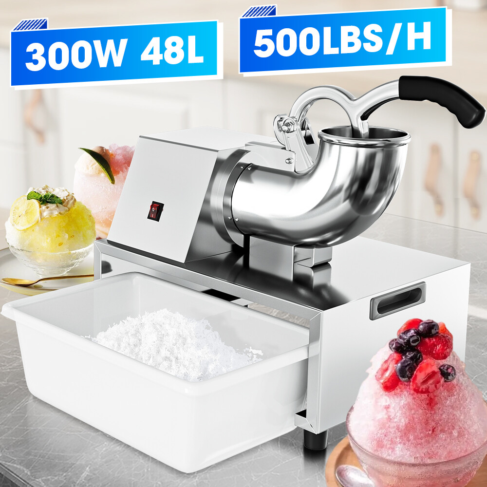500LBS/H 300W Commercial Snow Cone Machine Ice Shaver Ice Crusher for Snow Cones