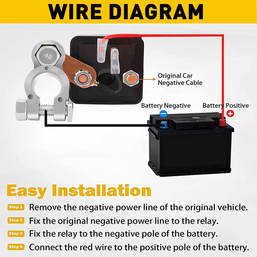 Car Battery Disconnect Switch Remote Control Power Kill Master Isolator Cut Off