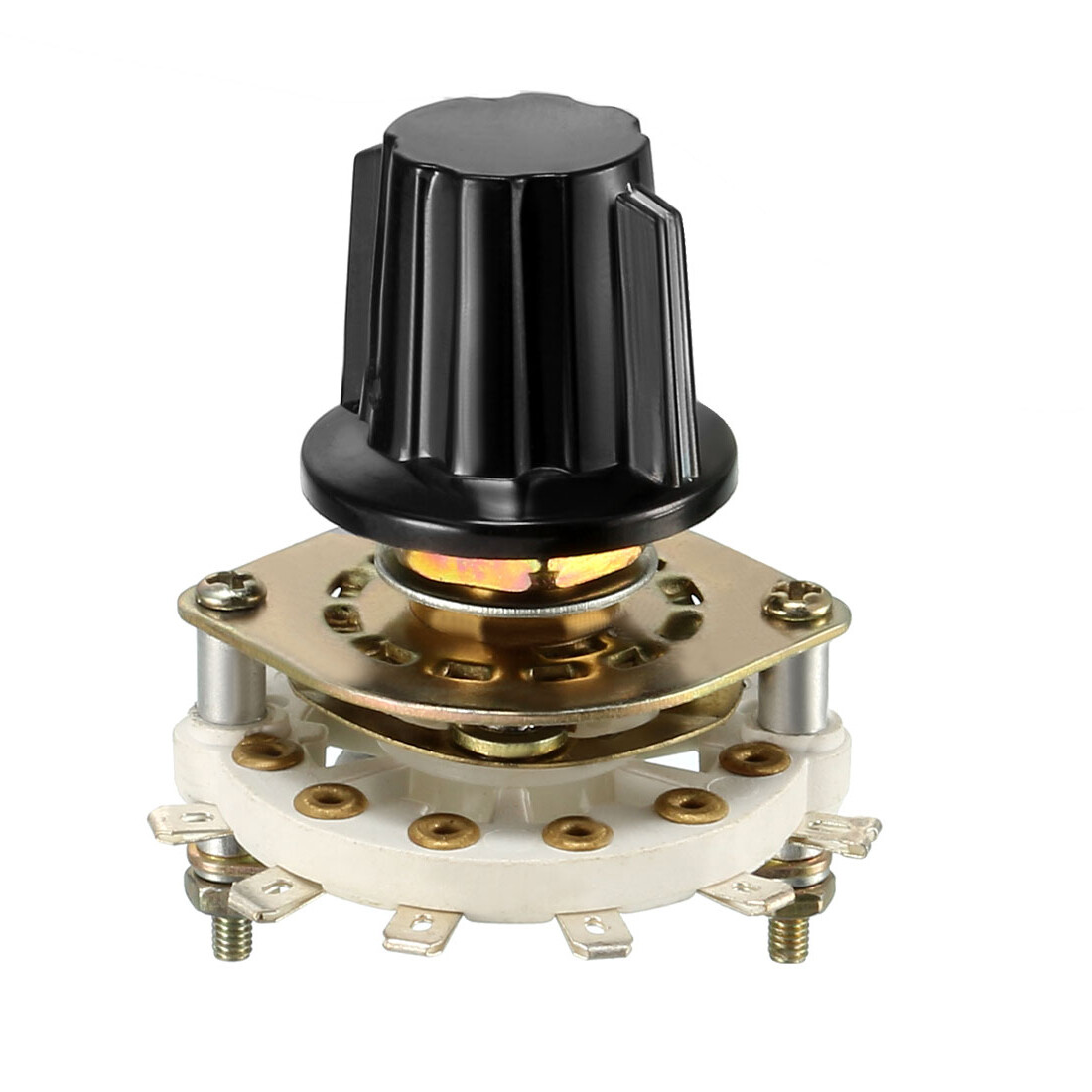 1P5T 1 Pole 5 Position 1 Deck 6Pin Band Channel Rotary Switch Selector with Knob